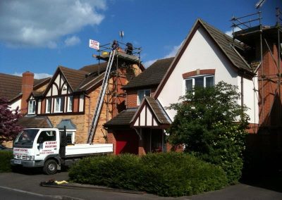 Roof being worked on